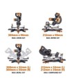 Wielozadaniowa piła ukośna z prowadnicami Evolution R255SMS DB + z tarczą 255 mm