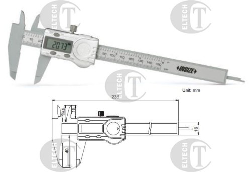 Suwmiarka cyfrowa 0-150 mm/6" 3V/SQ Plastikowa