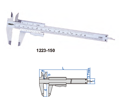 Suwmiarka noniuszowa 0-150 mm/6" MAUb 0,05 SQ