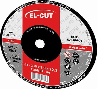 Tarcza T41 230/1,9/22 METAL/INOX EL-CUT