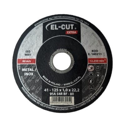 Tarcza T41 125/1,0/22 METAL/INOX EXTRA EL-CUT
