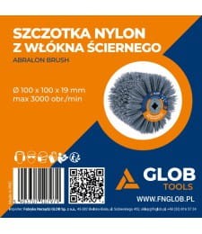 Szczotka do postarzania drewna Glob Tools z włókna ściernego 100x100x19mm Nylon