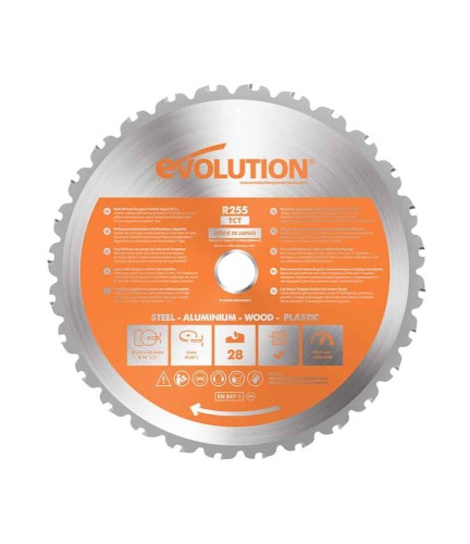 Tarcza tnąca TCT wielozadaniowa Evolution RAGE 255 mm / 28 z