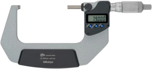 Mikrometr cyfrowy IP65, 75-100 mm bez wyjścia danych, z grzechotką w bębnie