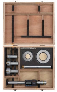 Średnicówka trójpunktowa cyfrowa zestaw 20-50 mm, zestaw z wymiennymi głowicami, IP65, TIN