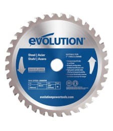 Tarcza tnąca TCT do cięcia stali Evolution 180 mm / 36z